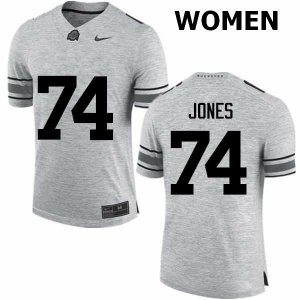 NCAA Ohio State Buckeyes Women's #74 Jamarco Jones Gray Nike Football College Jersey VWN0245MJ